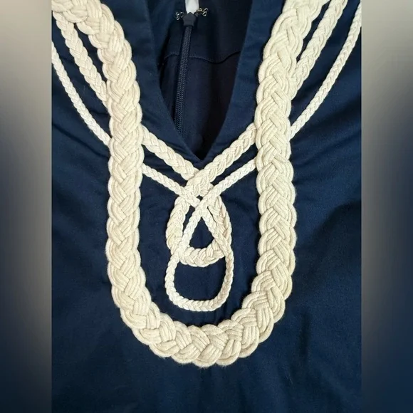 Vineyard Vines Women’s Navy Rope Appliqué Tunic Dress - Size 2 - Picture 3 of 10